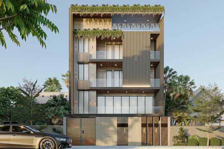 Stylish living area interior project in Pune by DSI Interior