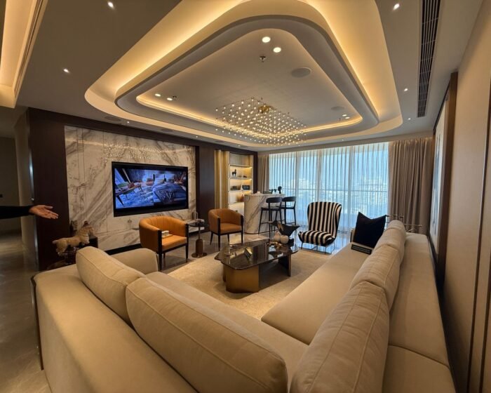 Living room interior design in Udaipur by DSI Interior