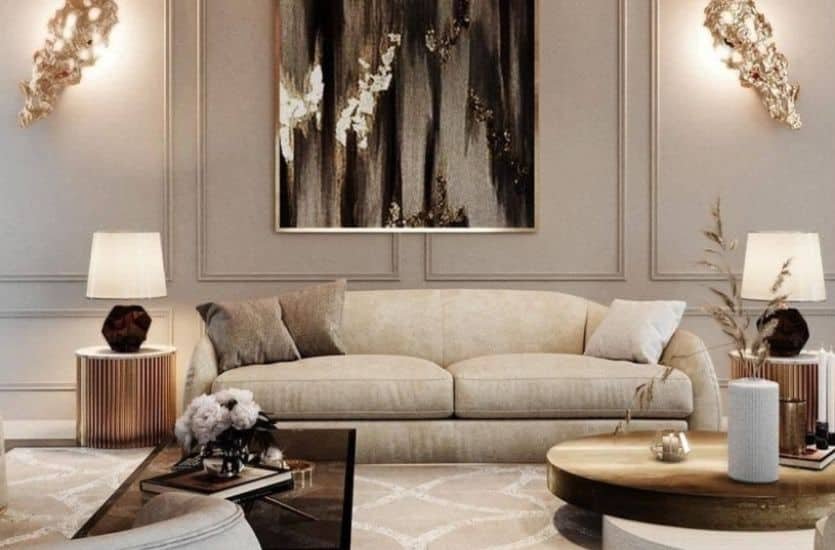 Luxury modern living room interior
